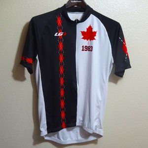 Louis Garneau - Men's M Cycling Bike Jersey Shirt - Canada Maple Leaf 1121